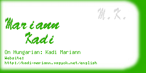 mariann kadi business card